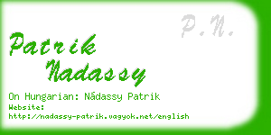 patrik nadassy business card